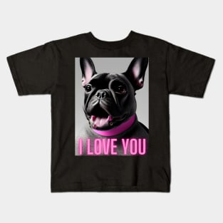 Cute French Bulldog Quote I Love You Kids T-Shirt